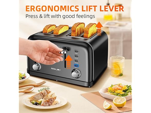 4 Slice Toaster w/ 7 Shade Settings