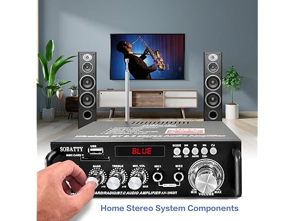 SOBATTY 300W Bluetooth Stereo Amp