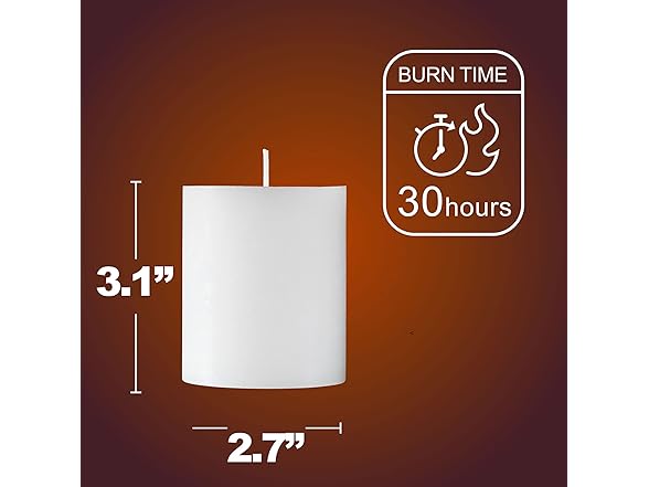 SPAAS Rustic White Pillar Candles