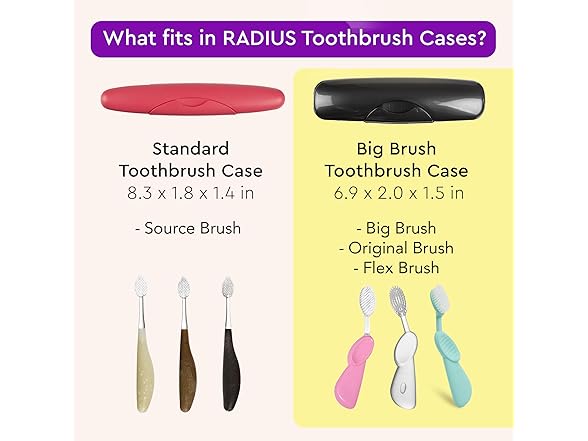 RADIUS Toothbrush Travel Case, Pink