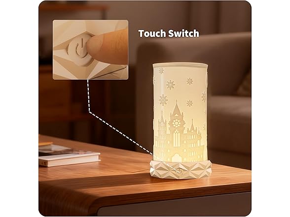 WISUCL W1579 Touch Control Table Lamp for Bedroom