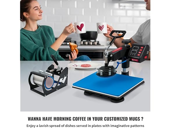 VEVOR 5 in 1 Heat Press Machine for T Shirts