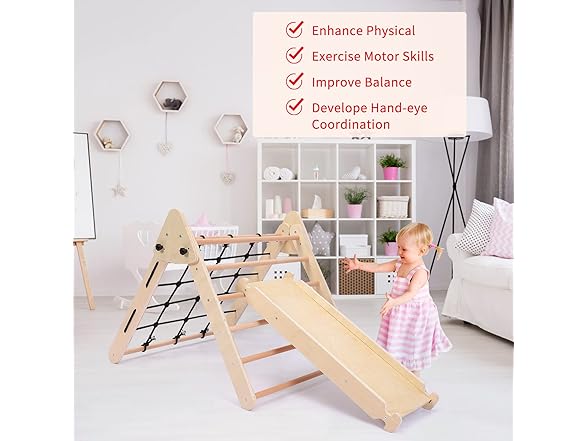 OUTLANE Colorful 2 in 1 Triangle Climber with Ramp