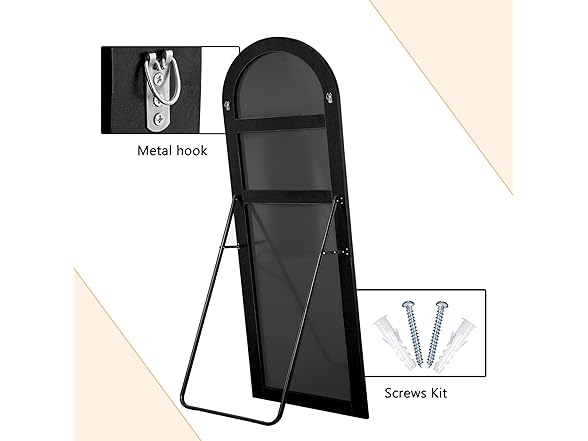 NeuType NeuType 65''x22'' Full Length Mirror, Wo