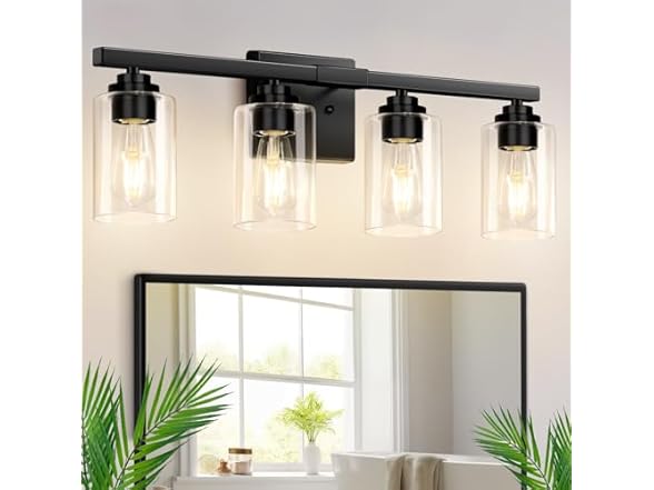 VerRon 4-Light Bathroom Light Fixtures, 27"