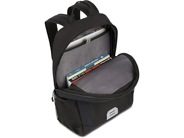 SwissGear Intro Laptop Backpack, Black, 17.5”x12”x6”