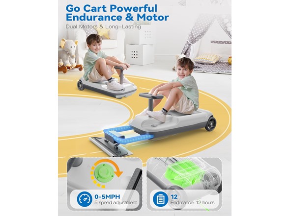 Go Kart with Floor Cleaning Function