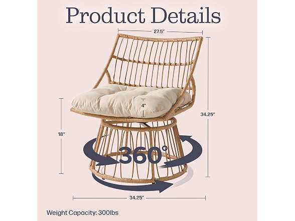 Alaterre Furniture Servana Outdoor Wicker Chair