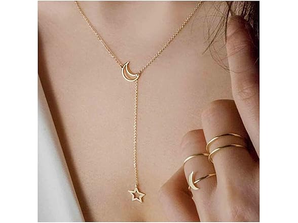 Yheakne Boho Star Lariat Necklace Choker