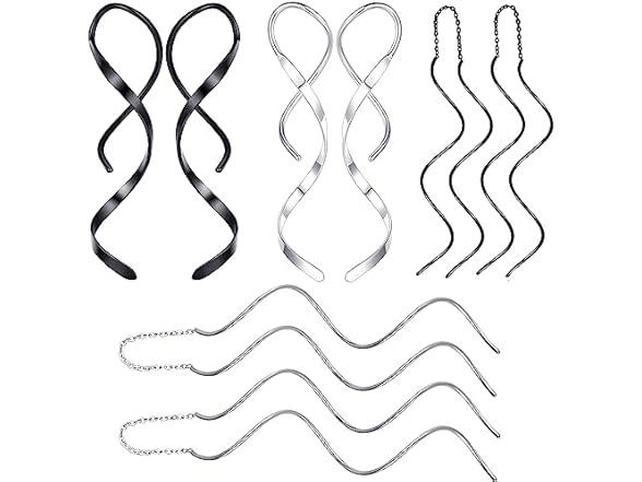 Spiral Threader Earrings 2STYLE-4PAIRS