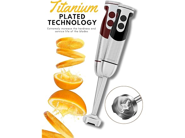 MegaWise 3-in-1 Hand Blender Set with Variable Speed Control