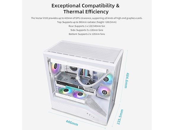 Lian Li V100 ATX Mid-Tower PC Case, LED