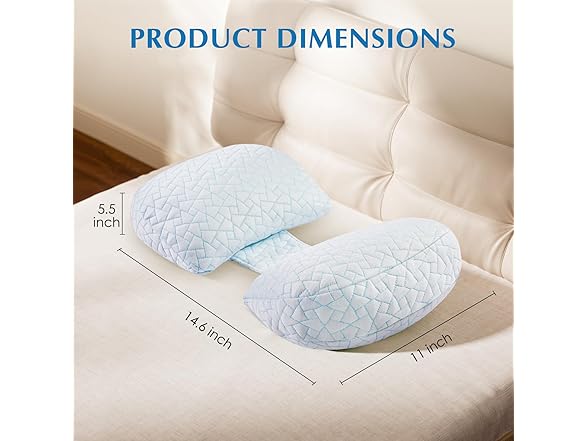 Safotad Pregnancy Pillow Blue