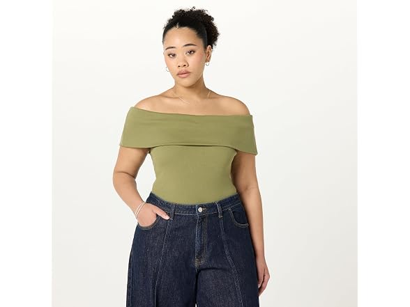 The Drop Women Jan Off Shoulder Knit Top