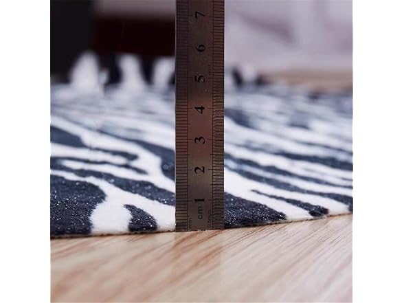 Faux Zebra Print Area Rug