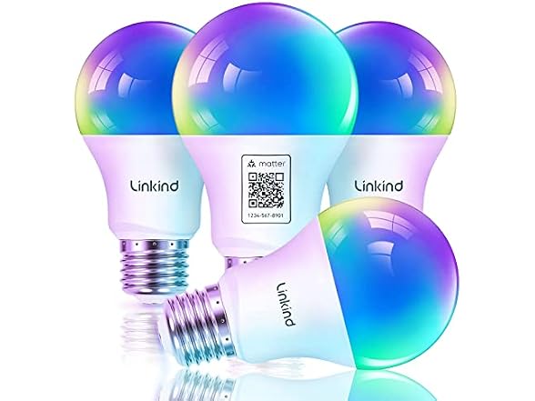 Linkind Smart Light Bulb A19 RGBTW 4Pack