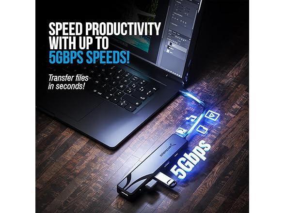 SABRENT USB-C Hub 4K@60Hz HDMI 100W PD