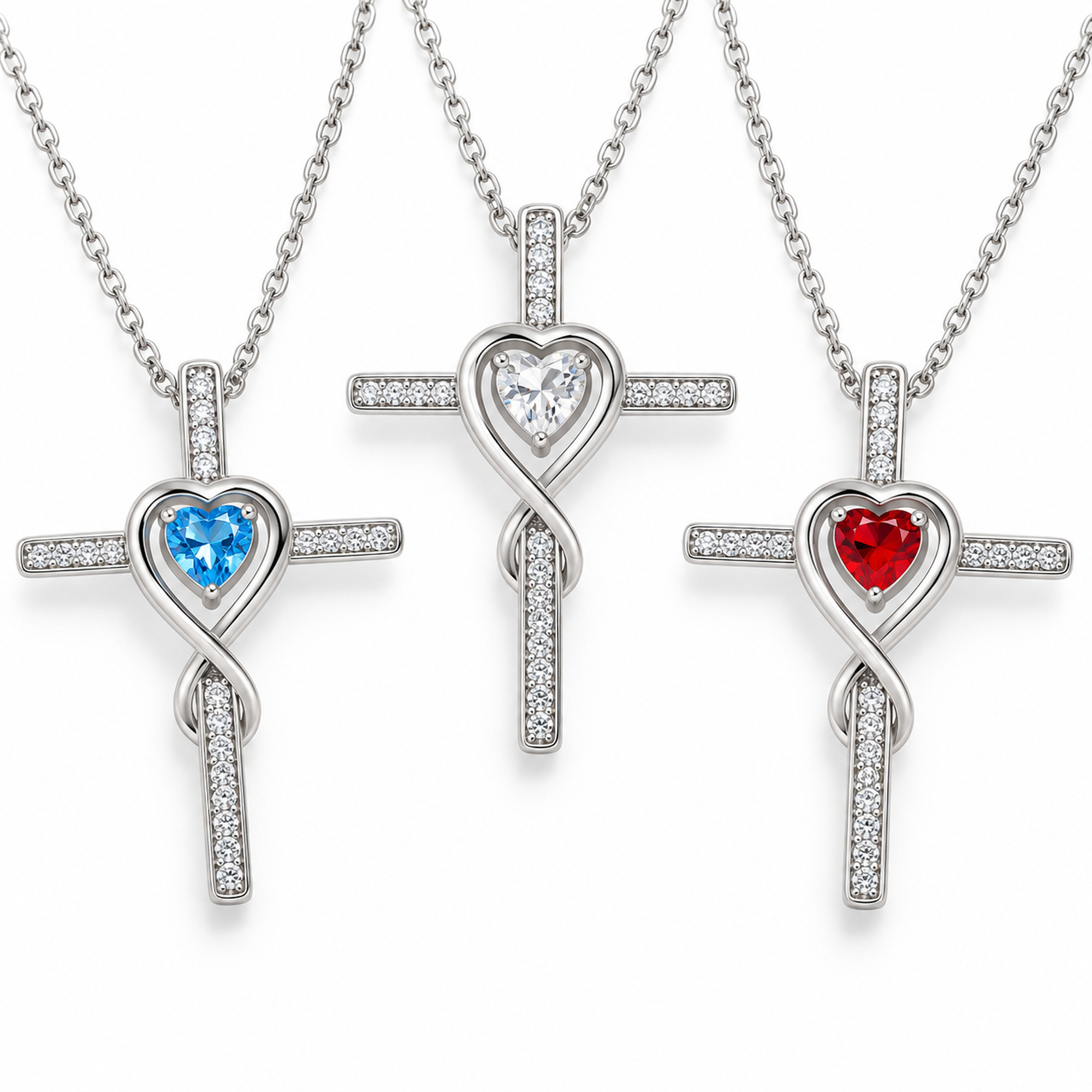 3 Pack Cross Necklace Set - Gallery 5