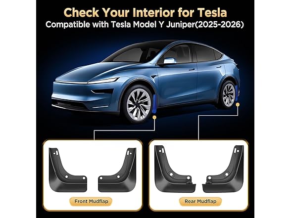 QINQINTU Mud Flaps for Tesla Model Y