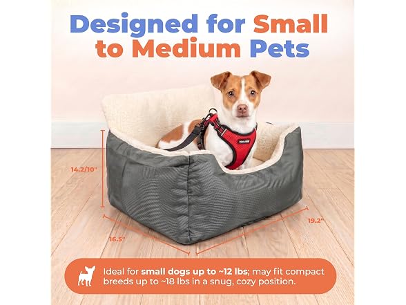 Best Pet Supplies Elevated Dog Car Seat for Small Dogs