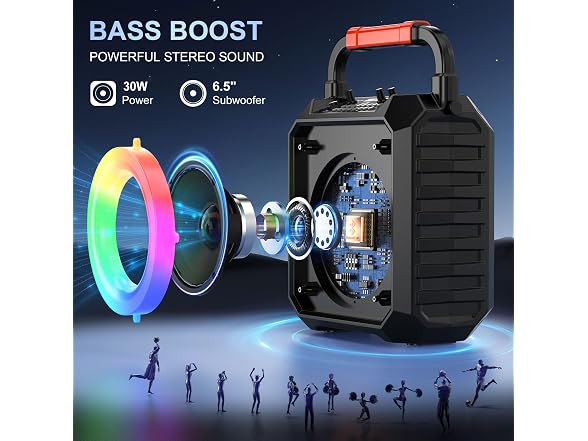 JYX Karaoke Machine 2 Mics BT Speaker