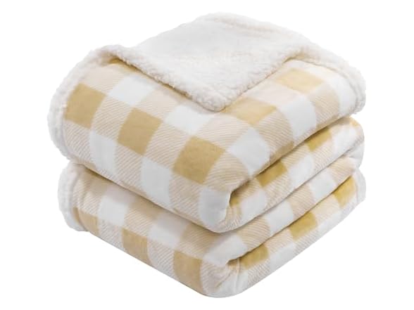 BEAUTEX Sherpa Fleece Blanket Twin Size