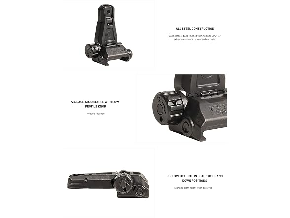 Magpul MBUS PRO Steel Backup Sights, Rear Sight