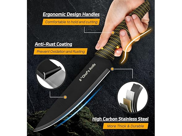 XANAPON 14 Pieces Kitchen Knife Set