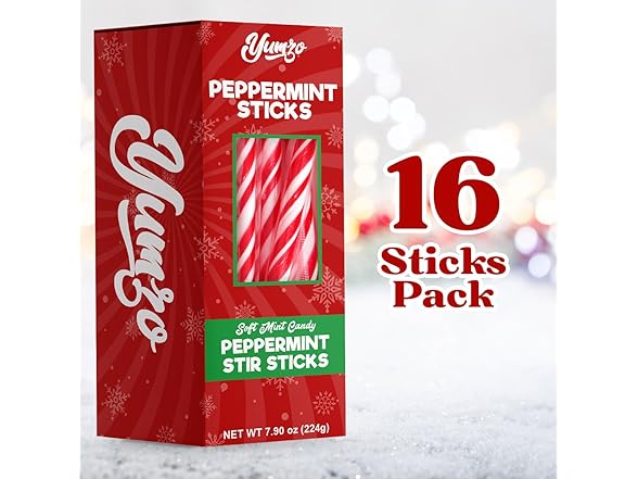 Soft Peppermint Candy Sticks, 16pk