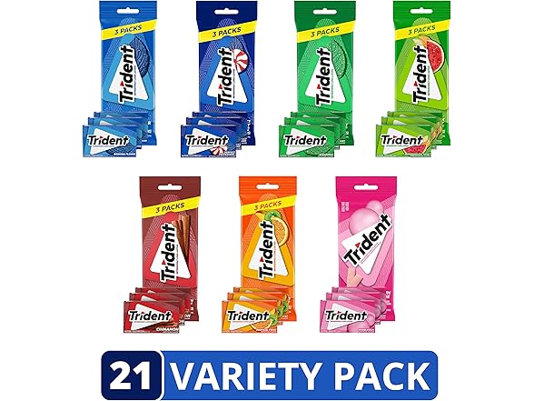 Trident Trident Assorted Gum, 14pc, 21pk