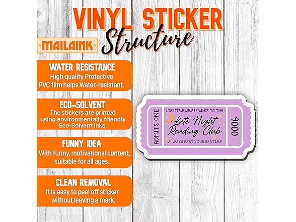 Late Night Reading Clubs Stickers