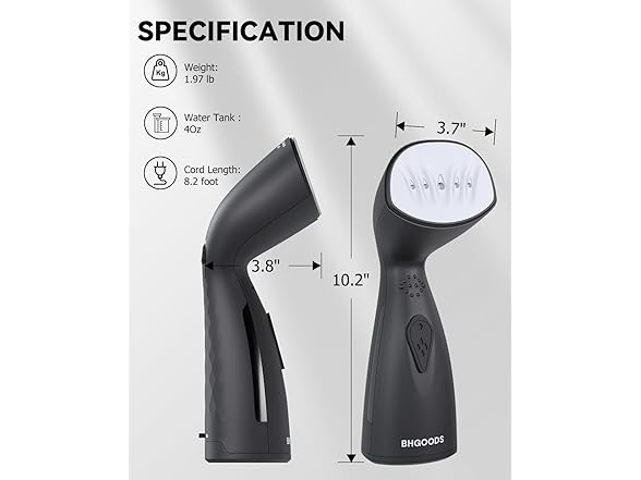BHGOODS Clothes Steamer Dual Voltage