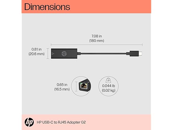 HP USB-C to RJ45 Adapter