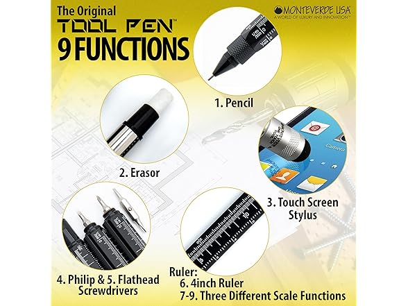 Monteverde One Touch Tool Set Ballpoint Pen Stylus and Tool