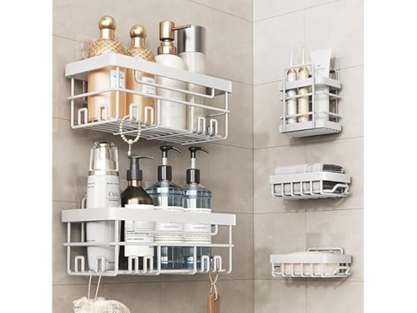 Cobbe Adhesive Shower Caddy 5-Pack