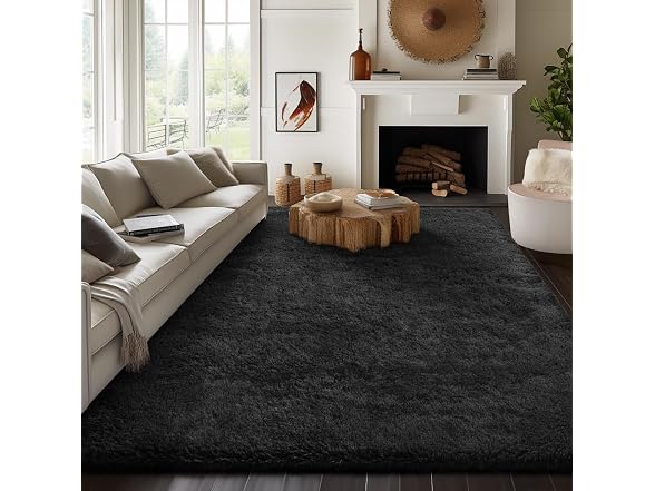 7x10 Black Area Rugs for Living