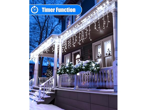 Minetom Icicle Lights for Outside, 100Ft