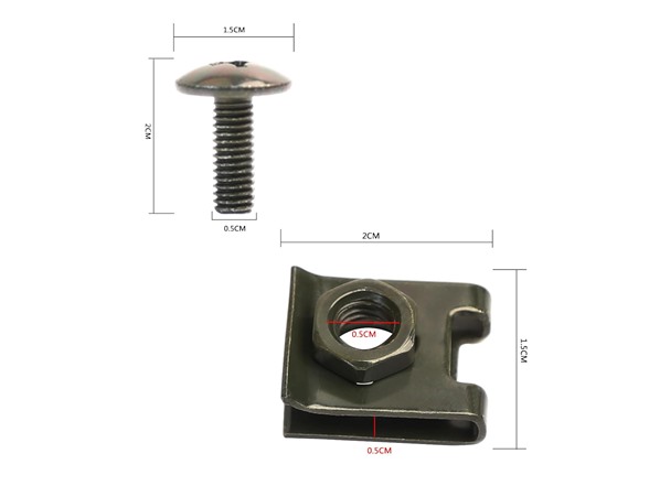 Minho M6 U Clip Speed Nuts M6 30 Pack