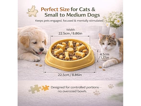 SNIFIT Slow Feeder Bowl for Small & Medium Cats & Dogs