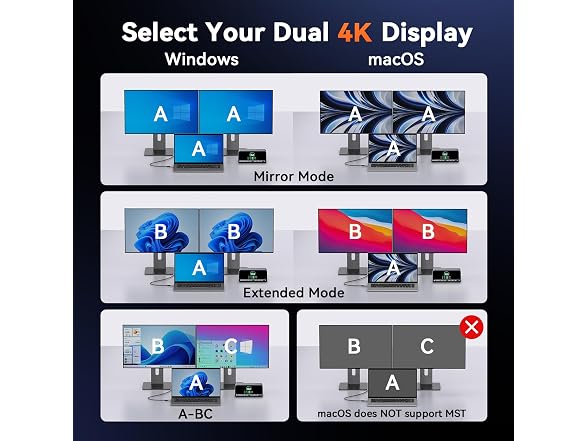 TobenONE Docking Station Dual 4K Monitor - Gallery 8