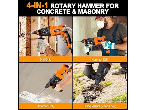 Athnevy FA0701 1 Inch SDS-Plus Rotary Hammer Drill