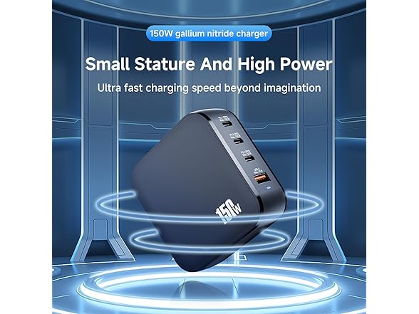 BOERX 4-Port 150W GaN USB-C Charger Station