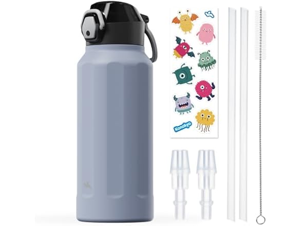 Konokyo FLOWPLAY 32oz Push-Button Bottle, Light Purple