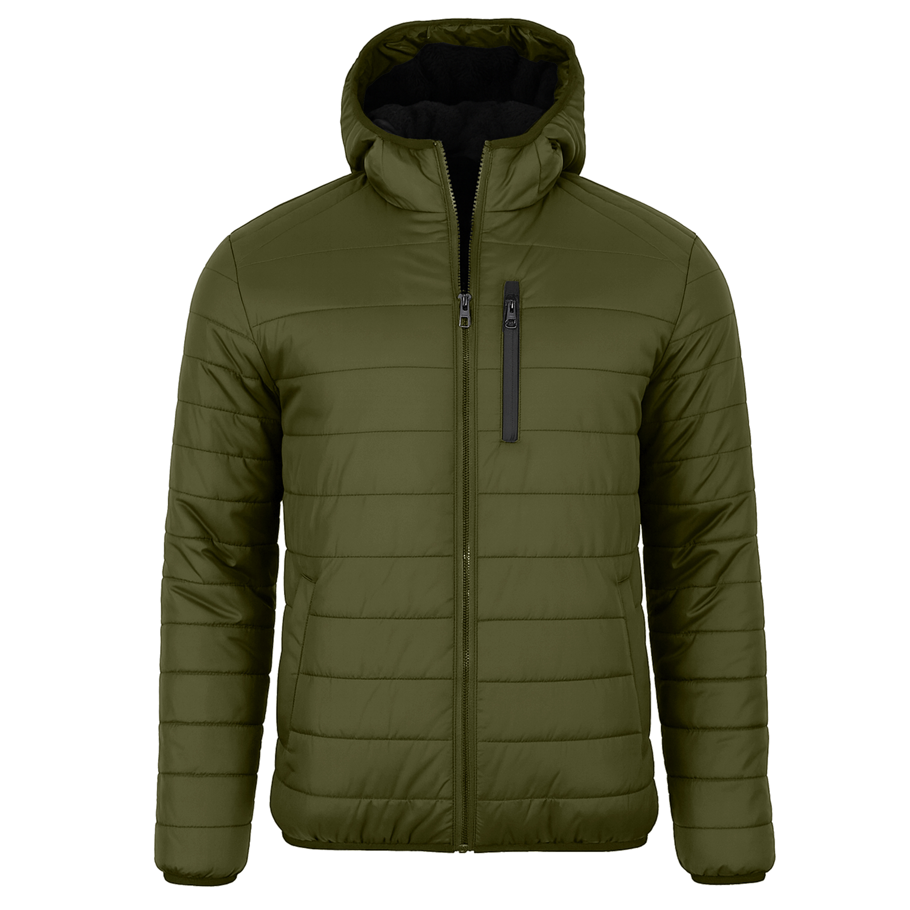 Mens Sherpa-Lined Hooded Puffer Jacket - Gallery 26