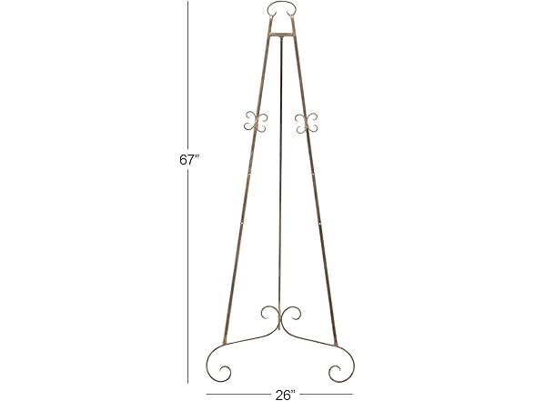 Deco 79 Metal Scroll Display Easel
