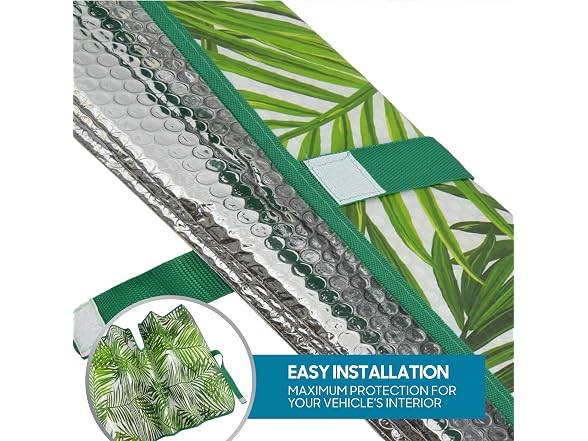 BDK Tropical Leaves Auto Windshield Sun