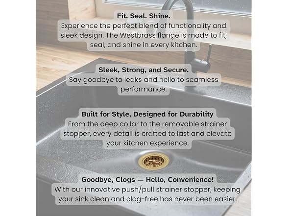 Westbrass Wing Nut Sink Strainer 2-Pack