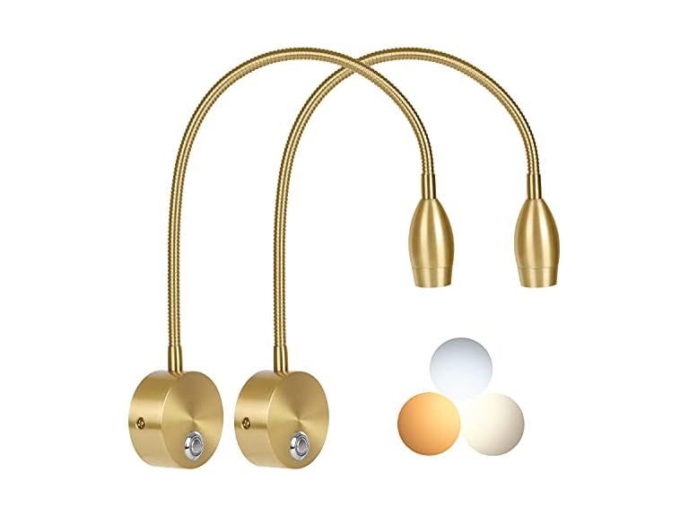 2 Pack Dimmable Bedside Reading Light