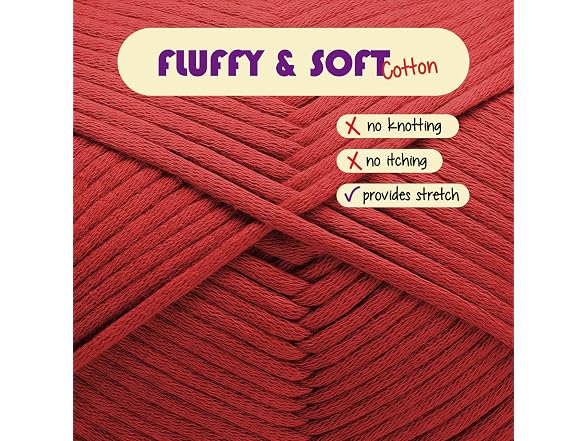 Soft Yarn for Crocheting Crochet Burgundy