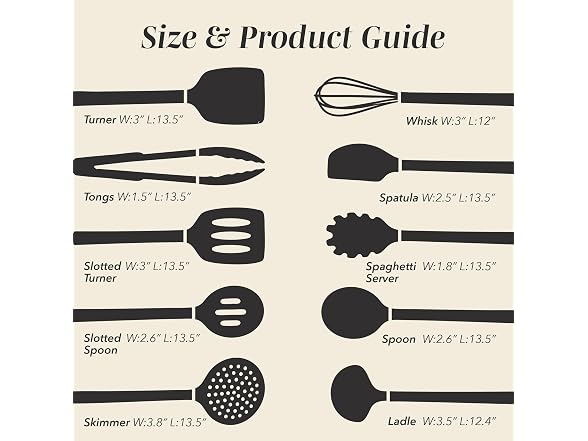 Silicone Kitchen Cooking Utensils Set